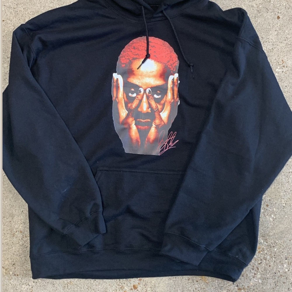 Black Hoodie with Graphic Print